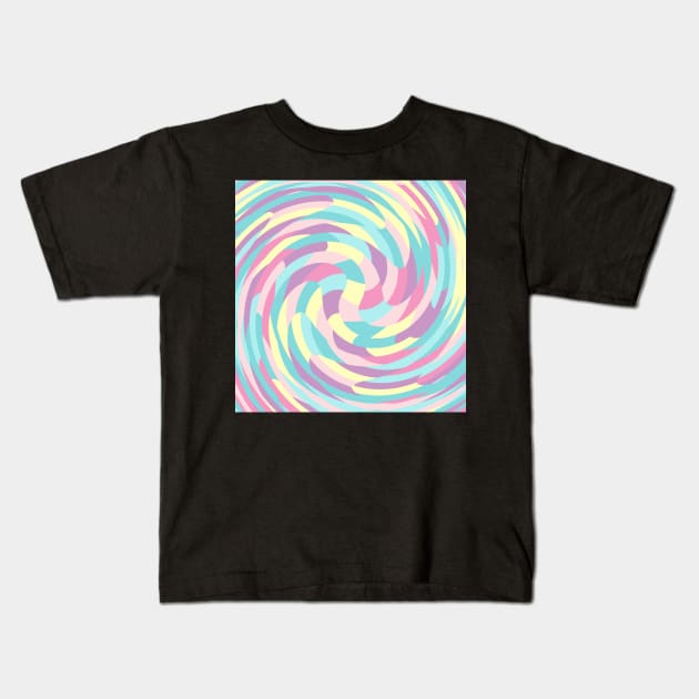 Twirl Of Pastel Colors Kids T-Shirt by Peaceful Space AS